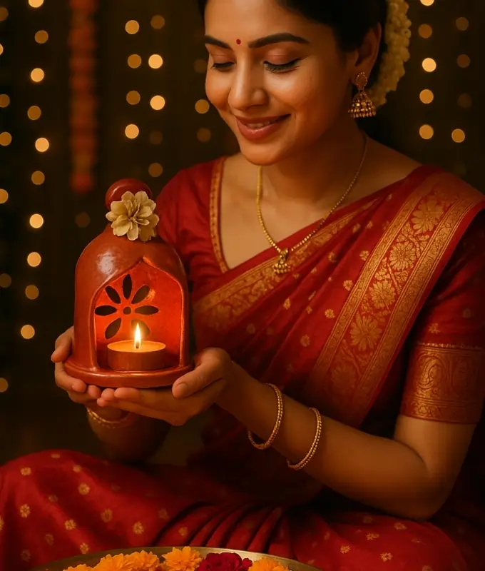Handcrafted Decorative Lantern Candle Holder Code CMTH1010