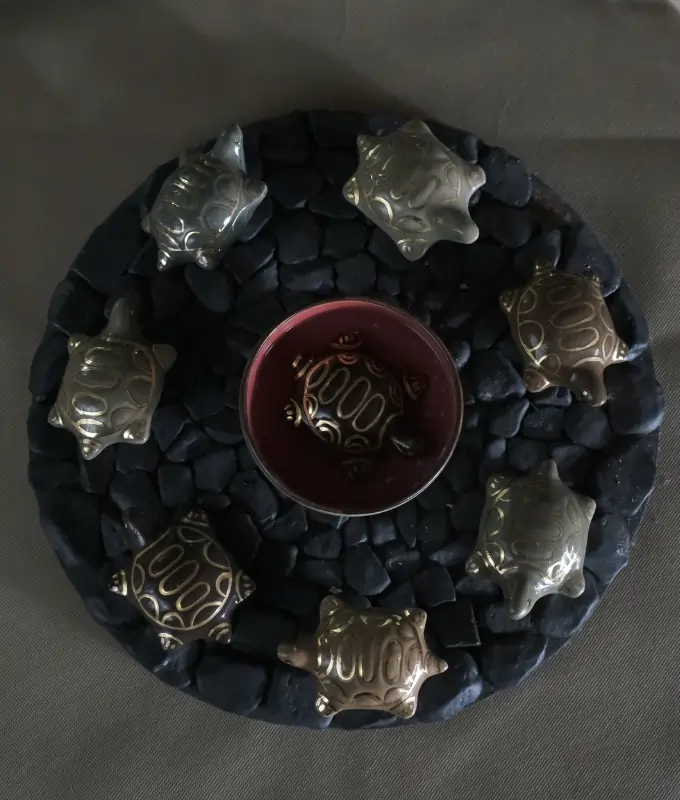 Handcrafted 6 Turtle Decor Plate Code CMTT101