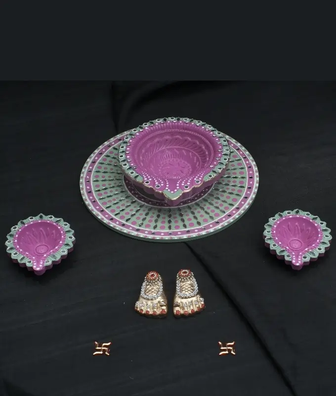 Diwali Pooja Diya Decor Set Code CMDYA106