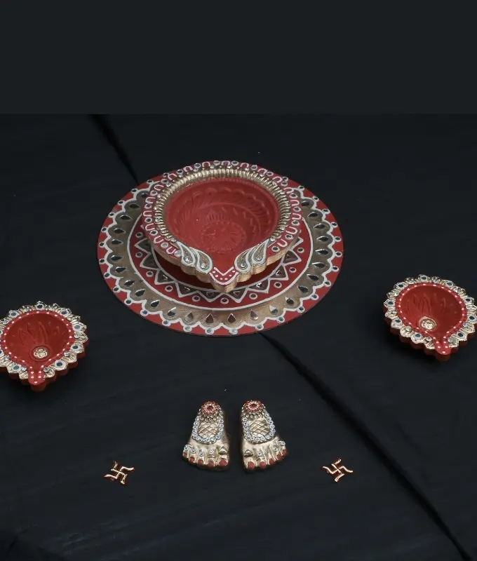 Diwali Pooja Diya Decor Set Code CMDYAr105