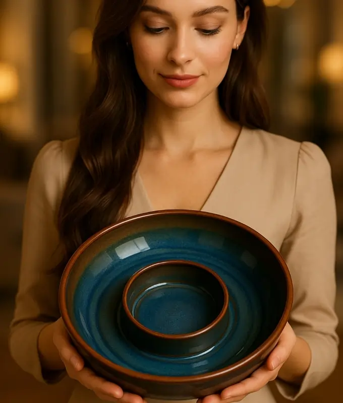Handcrafted Ceramic Serving Bowl Code CMDBL101