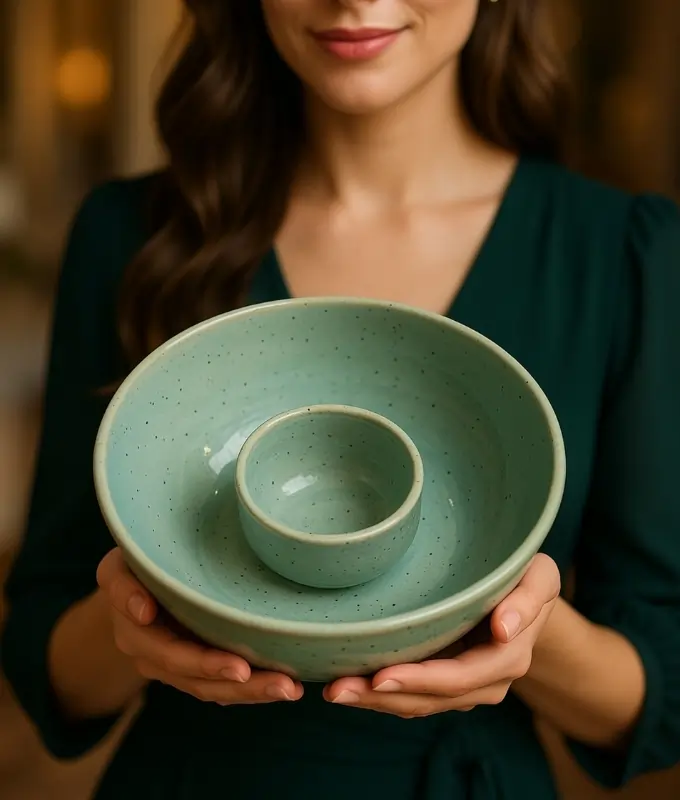 Handcrafted Ceramic Serving Bowl Code CMDBL106
