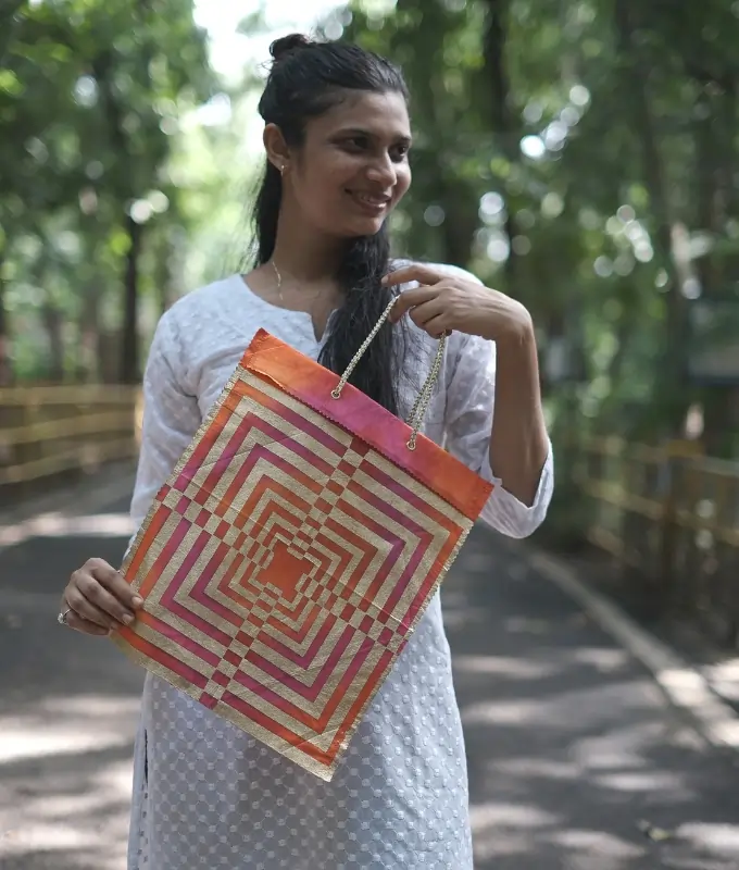 Handmade Designer Gift Bag – Orange Code G91GB1015