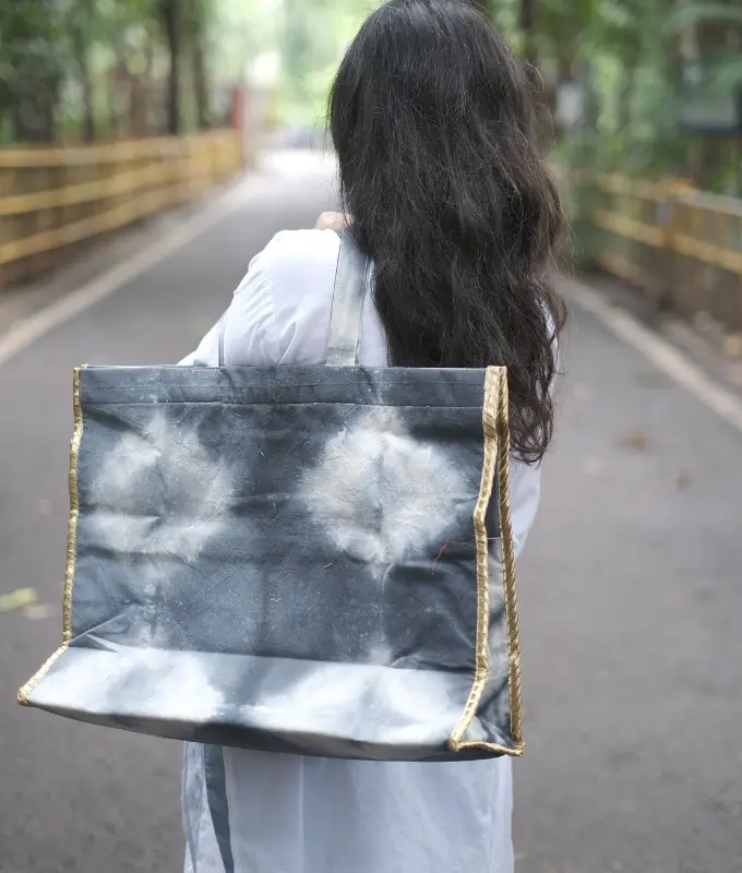 Student Crafted Grey Tie-Dye Tote Bag Code G91TDB106