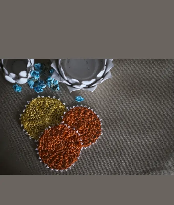 Student Crafted Crochet Coasters Code CST105