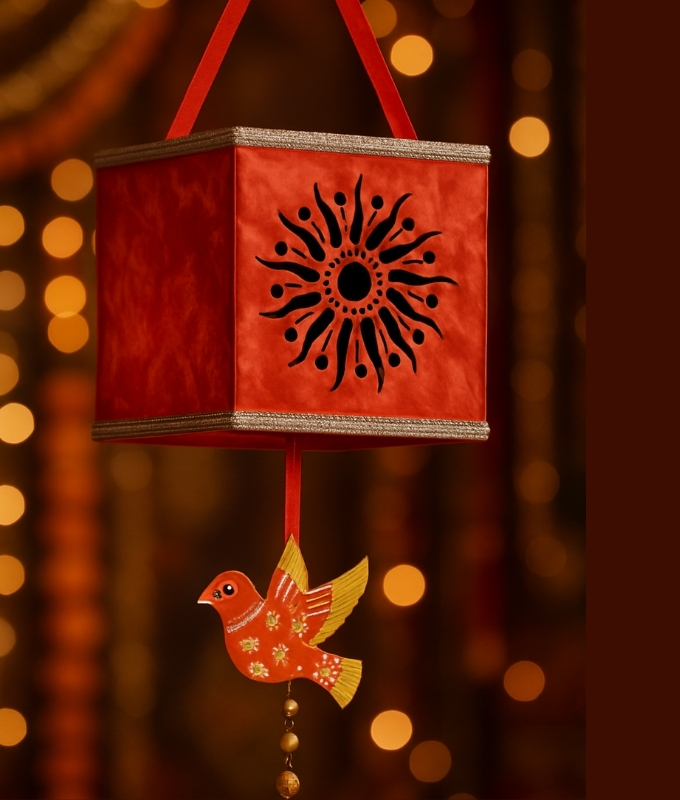 Surya Glow Orange Art Hanging Code AD103