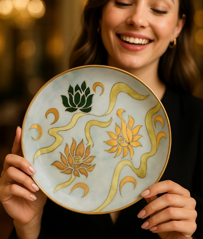 Lotus Harmony Wall Hanging Plate Code DP107