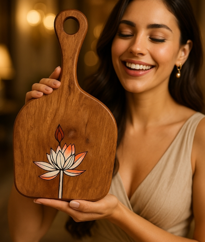 Lotus Wooden Chopping Board Code AD1010