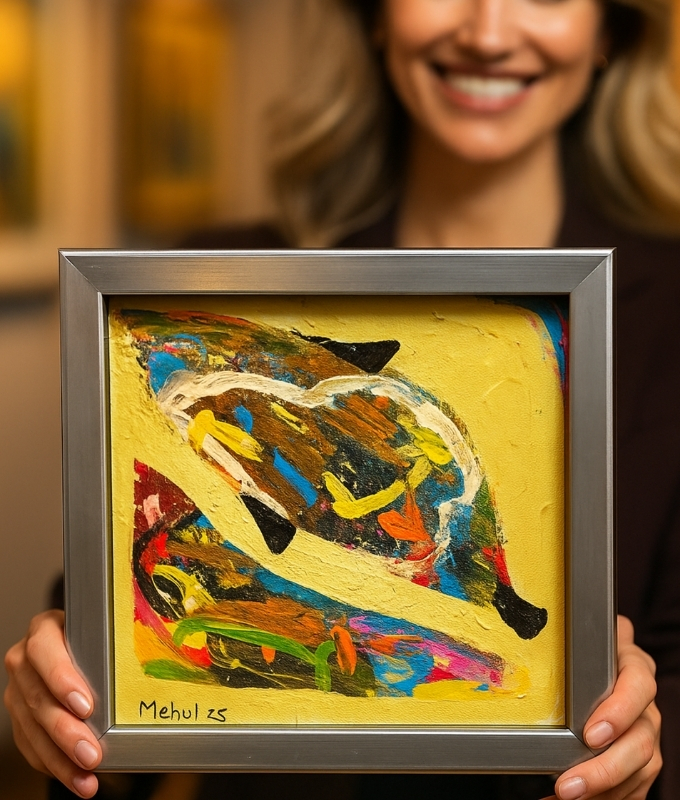 Abstract Fish Frame Art Code PT107