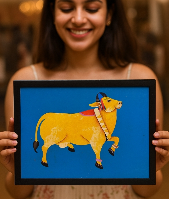 Traditional Cow Frame Art Code PT102
