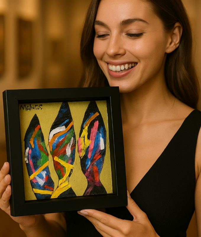 Code PT106 Color Splash Fish Art Frame