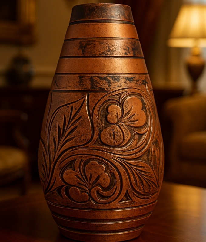 Antique Bronze Floral Vase Code CMDI1017