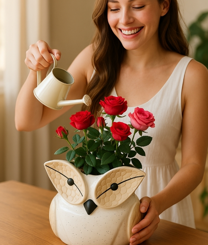 Owl Planter Pot Code CMPLT106