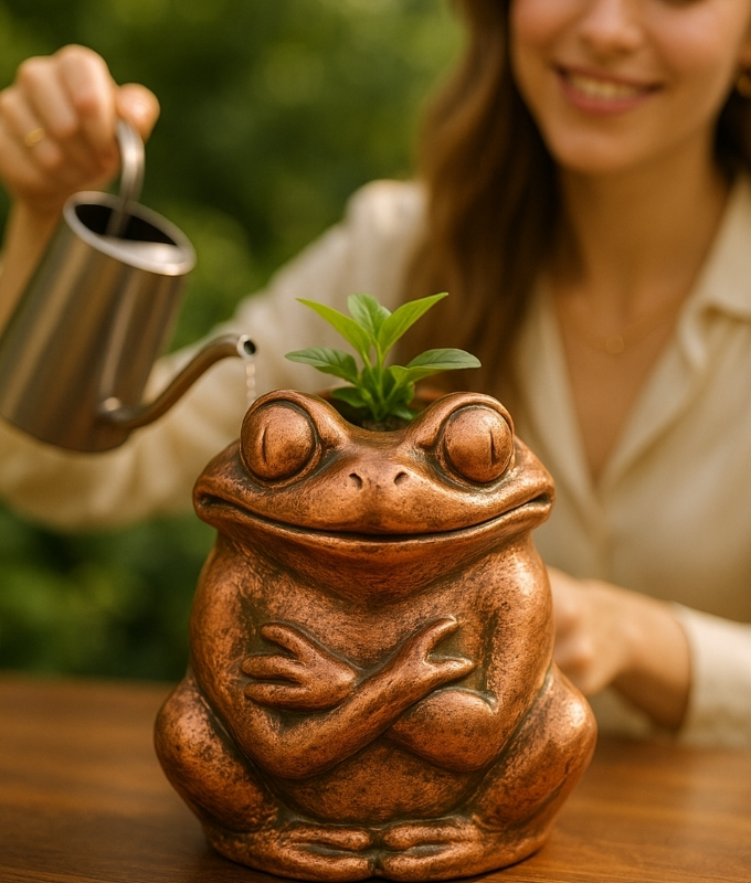 Frog Planter Pot Code CMPLT107